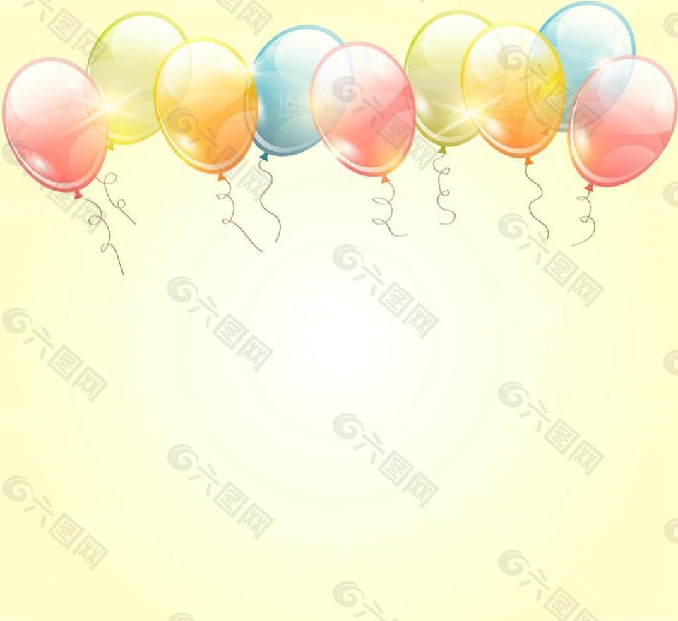 时尚彩色气球节日庆典矢量设计图