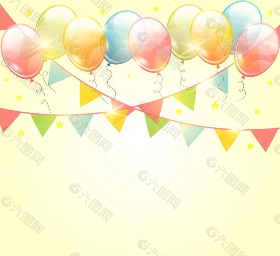 时尚彩色气球节日庆典矢量图片