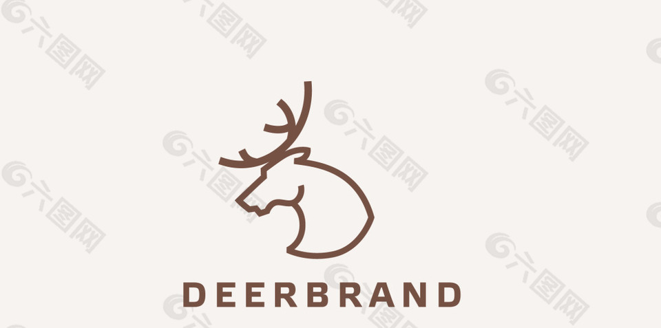 梅花鹿动物logo标志
