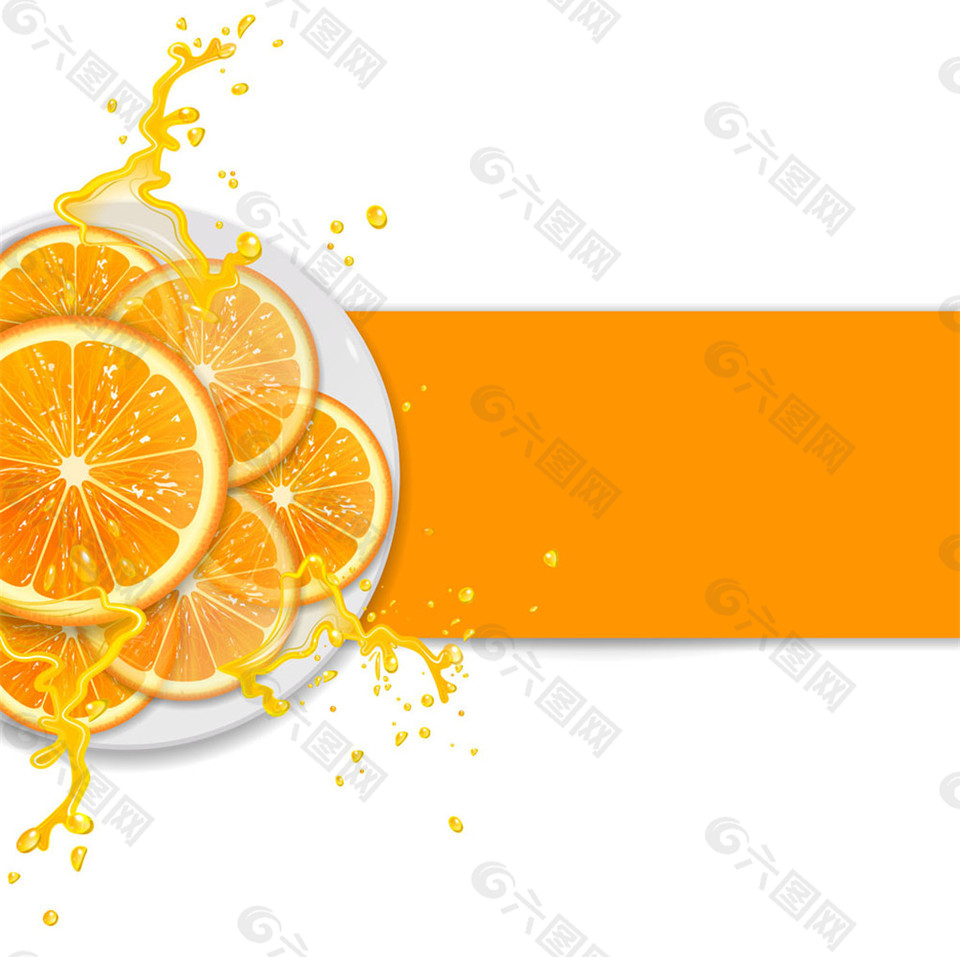果汁与橙子图片