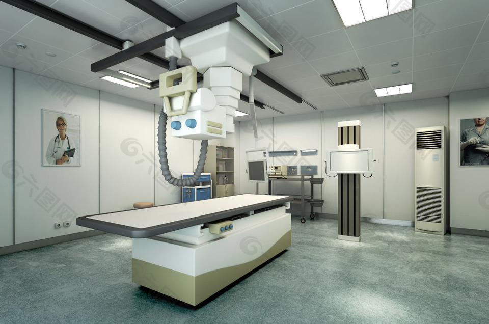 现代医院DR机房装修设计图