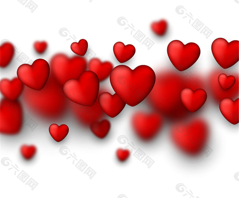 浪漫的红心设计矢量素材