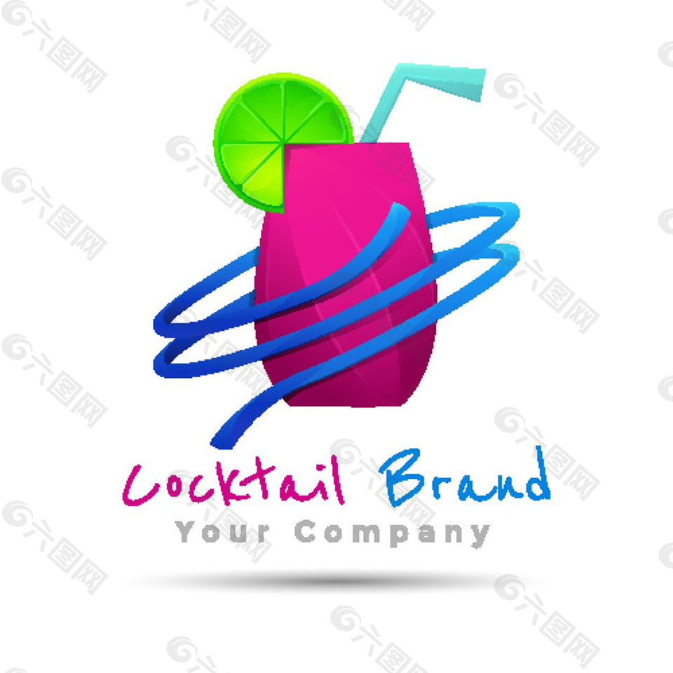 带吸管的橙汁logo图片