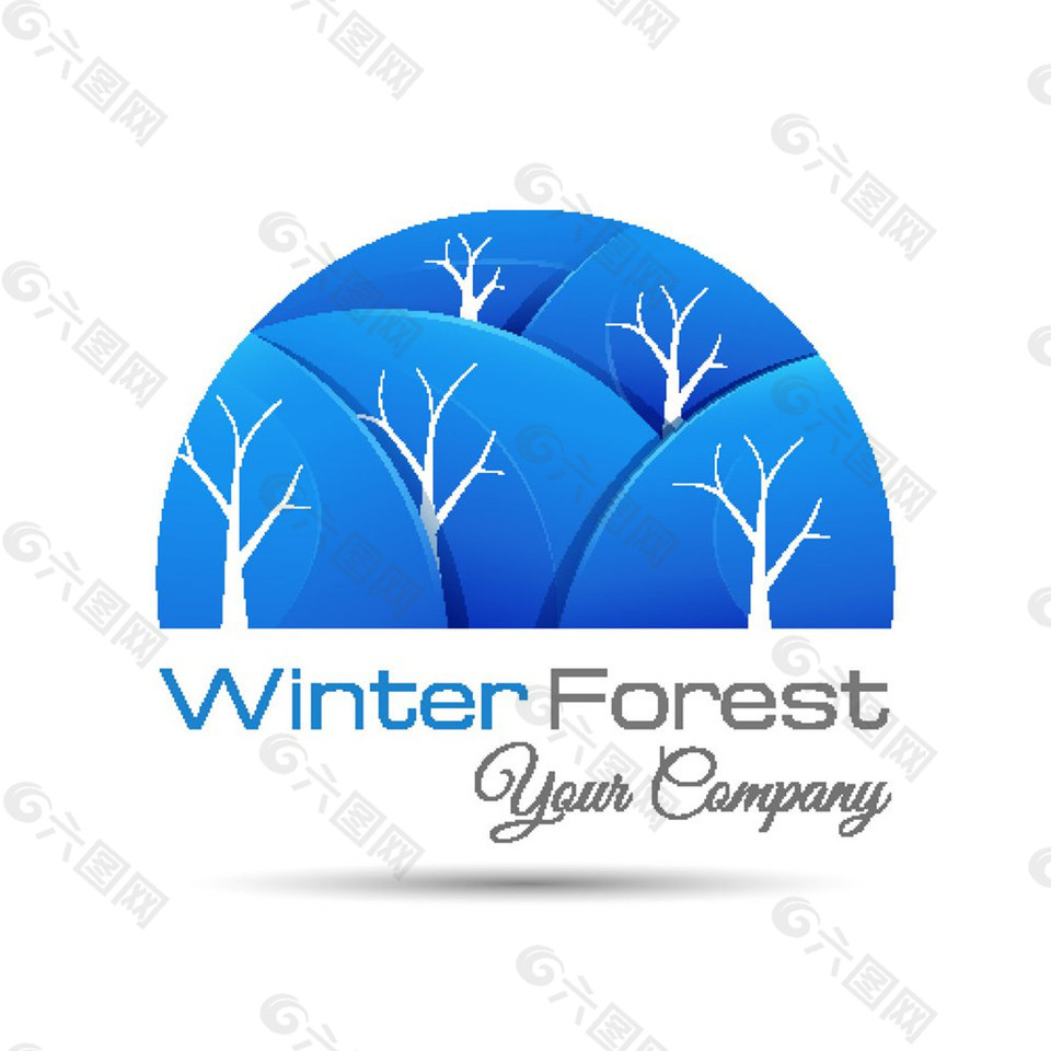 蓝色树林logo图片