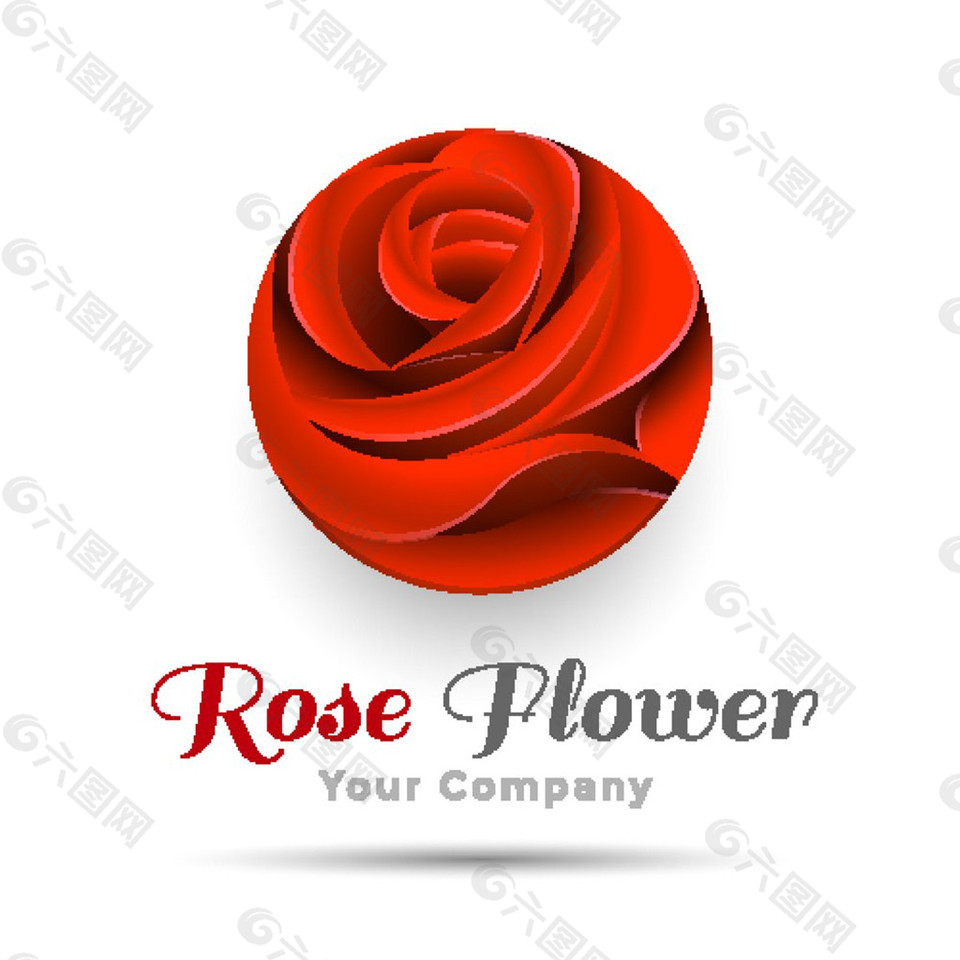 玫瑰花logo图片
