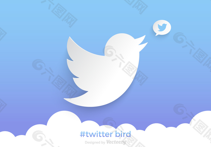 免费的推特的鸟矢量背景背景素材免费下载 图片编号 六图网