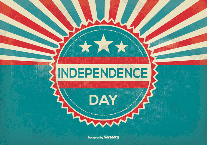 复古独立日插图