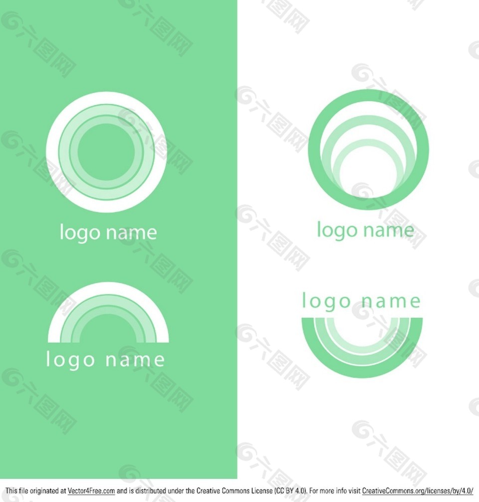 绿色彩虹logo设计