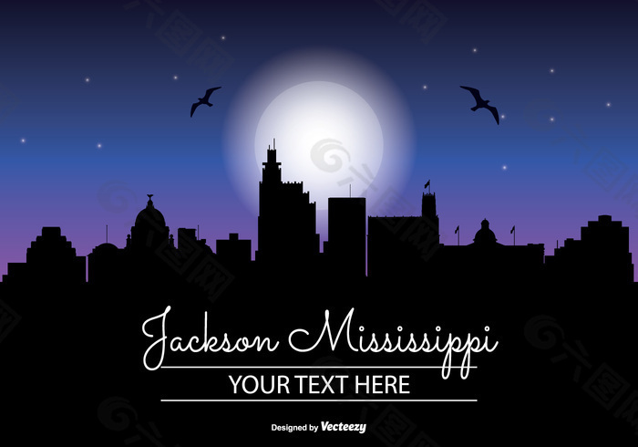 杰克逊密西西比夜天际线