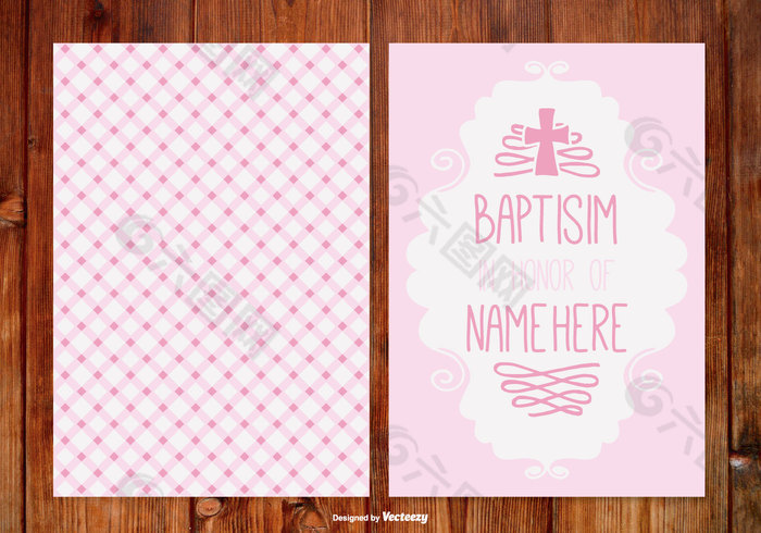 Ginham Baptisim Card的女孩