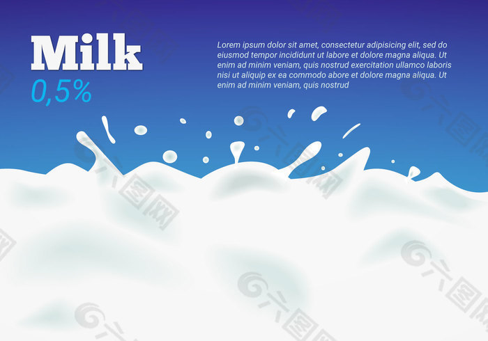 免费美味牛奶矢量图