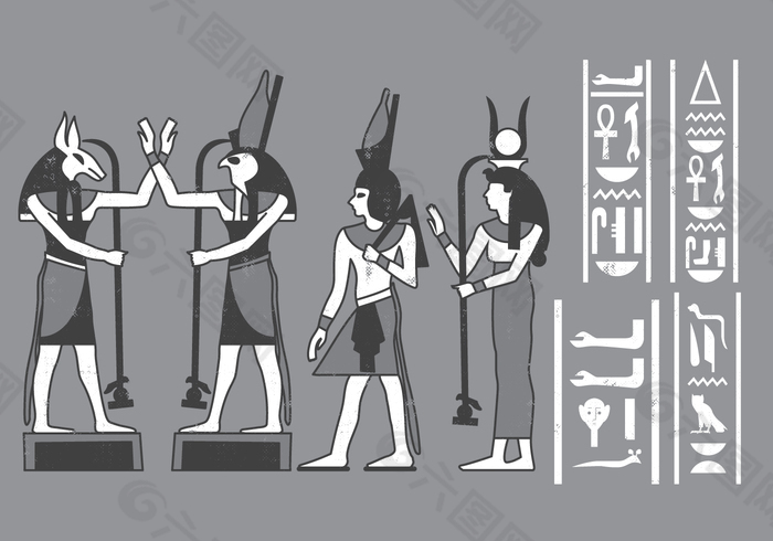埃及的偶像cartouches
