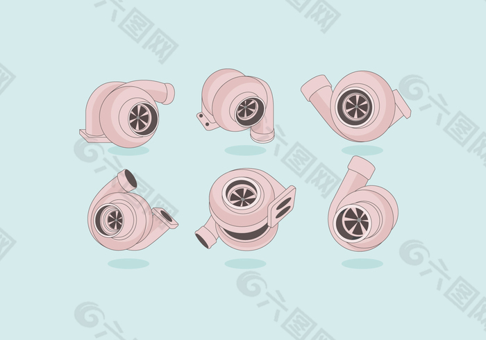 涡轮增压器的简单向量