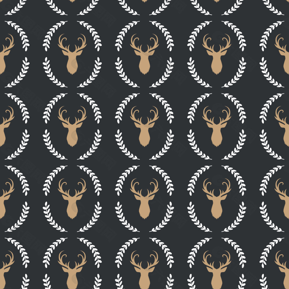 鹿的图案设计