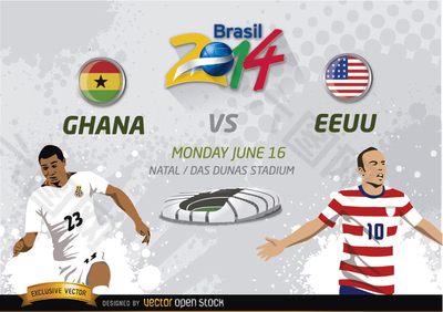 Ghana Vs. EE.UU。巴西2014