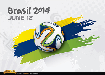 巴西足球滚动2014种颜色