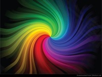 自由抽象彩色彩虹矢量背景