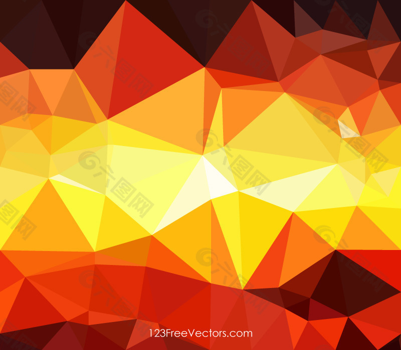 红黄抽象多边形图案背景剪辑艺术