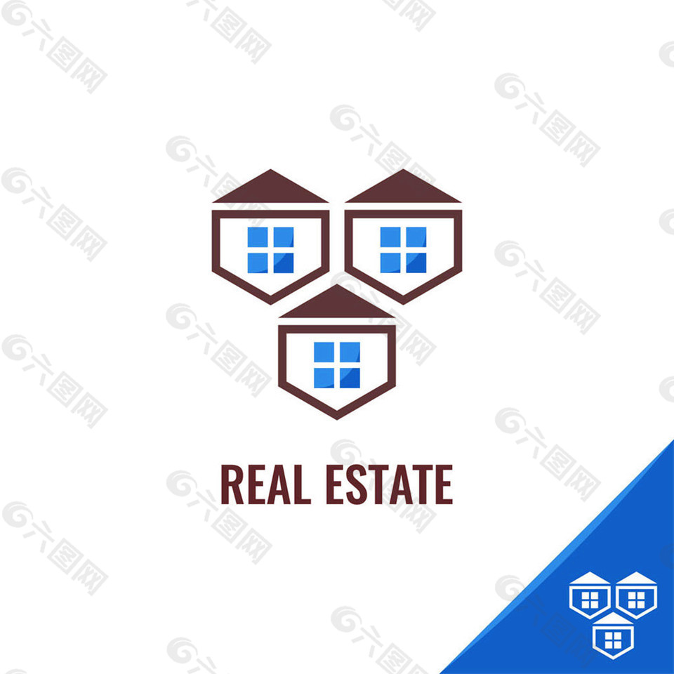 六边形房屋logo图片