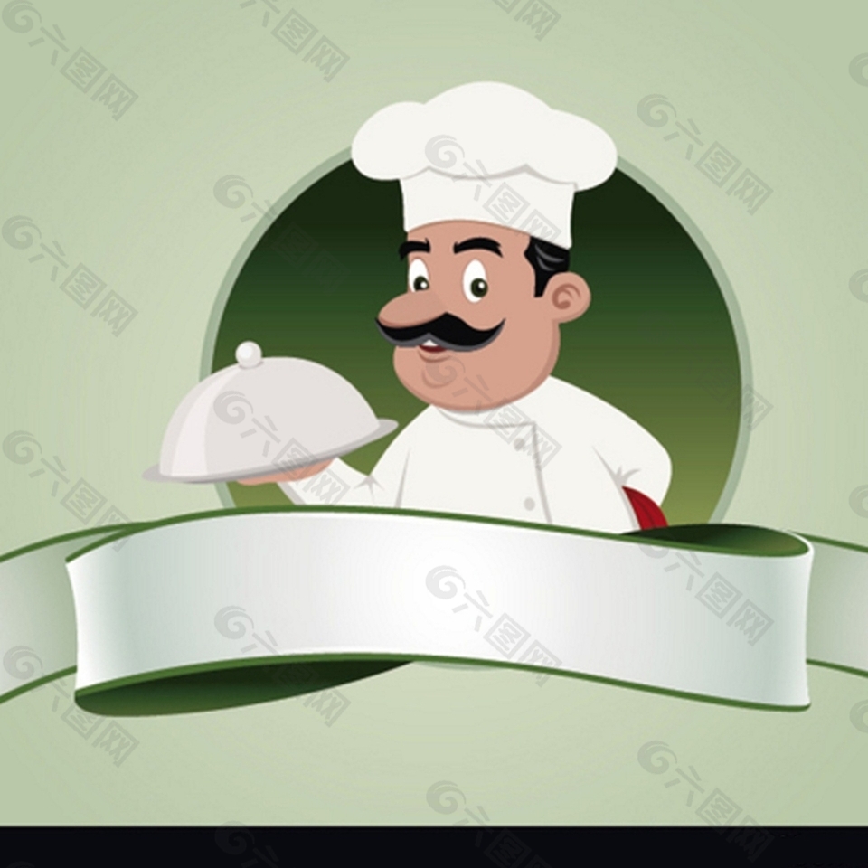餐厅烹饪厨师的标志图标矢量