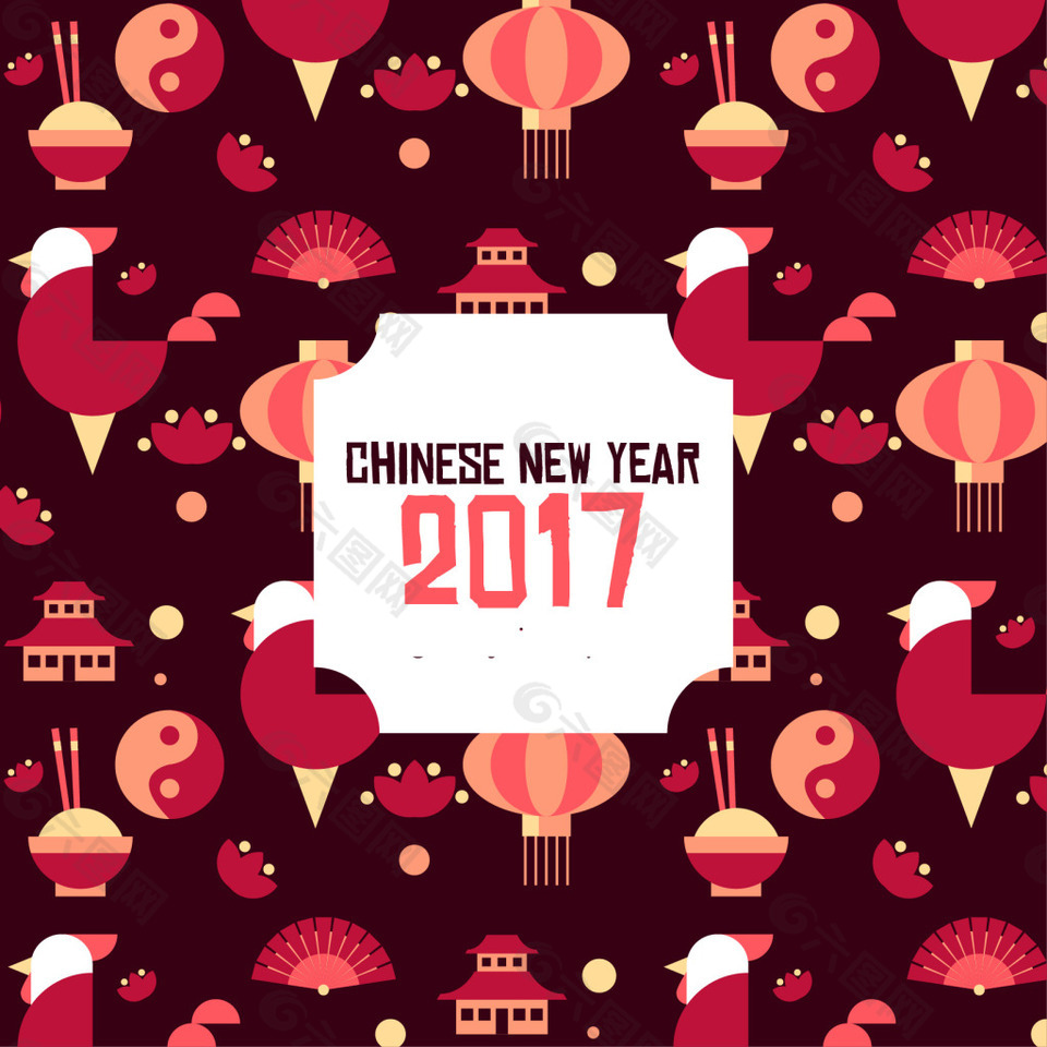中国新年元素背景
