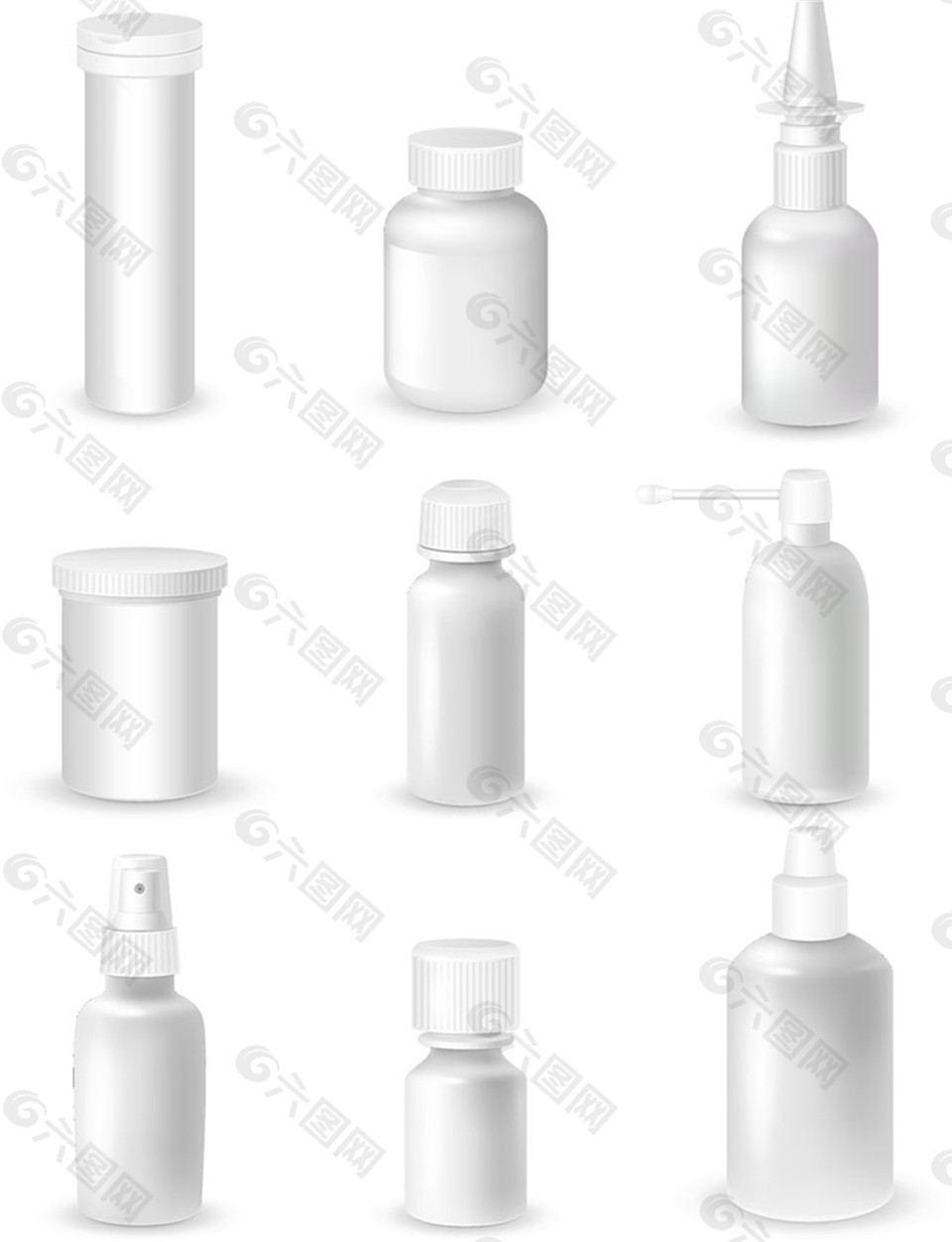 各种规格的空白瓶子图片