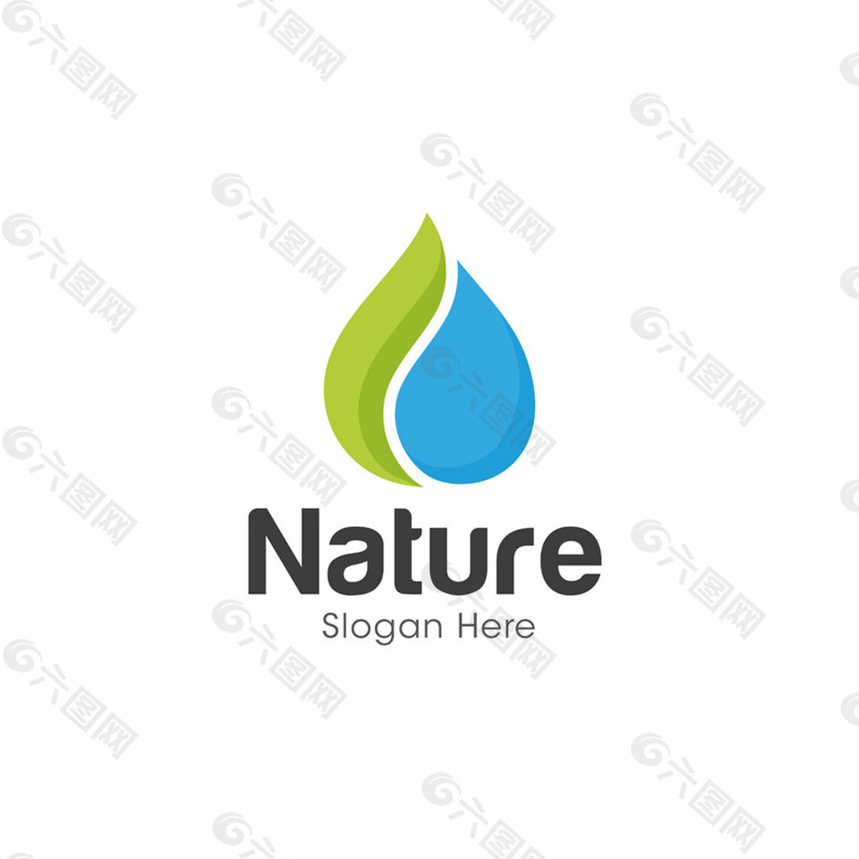 自然水滴标志设计图片