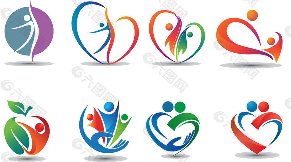 六个人的logo设计图片
