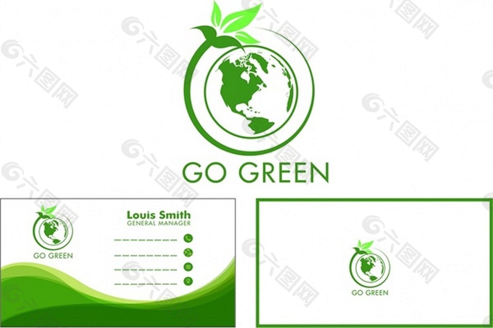 eco环保卡片矢量图