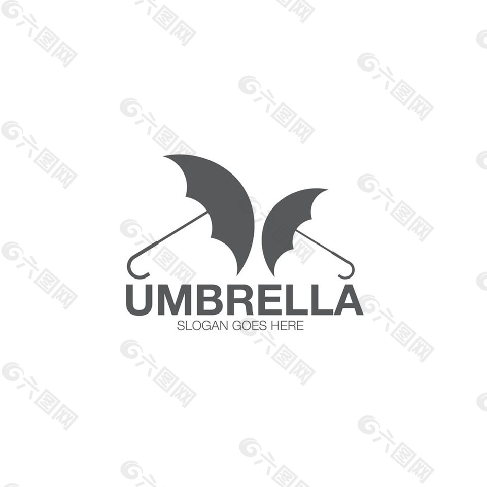 黑白雨伞logo图片