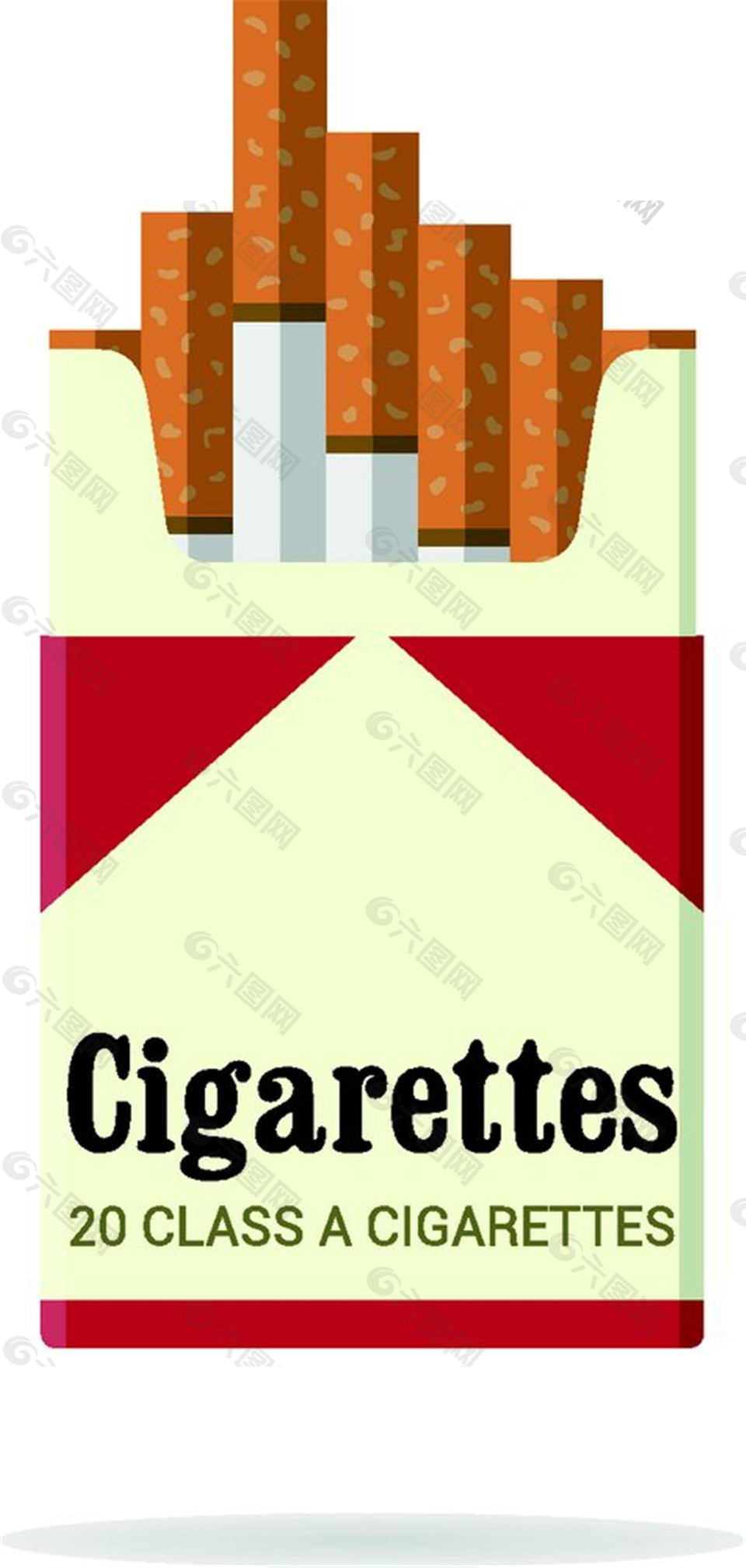红色英文香烟包装图片