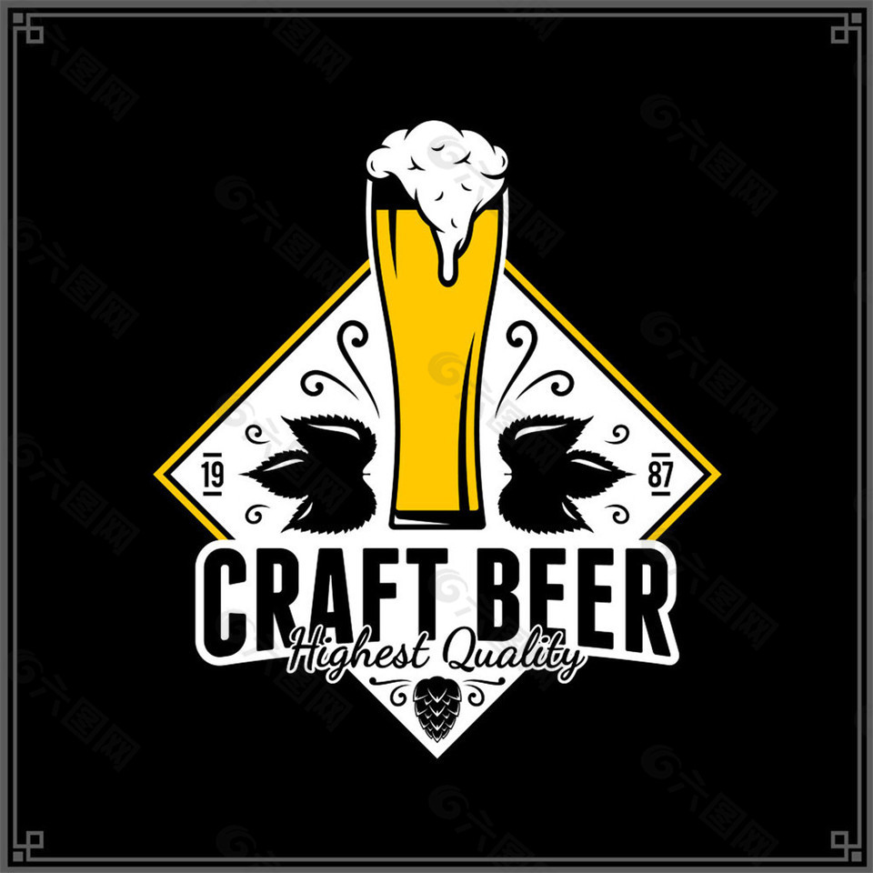 菱形啤酒标志图片