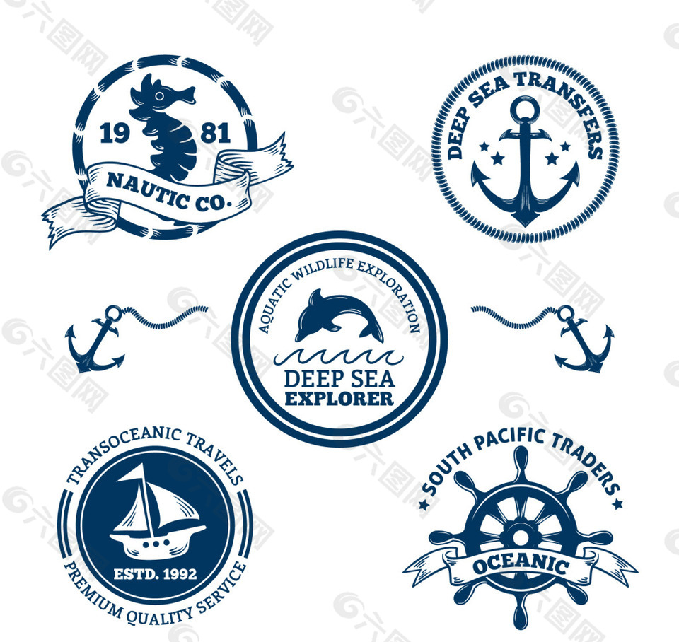 装饰航海徽章包