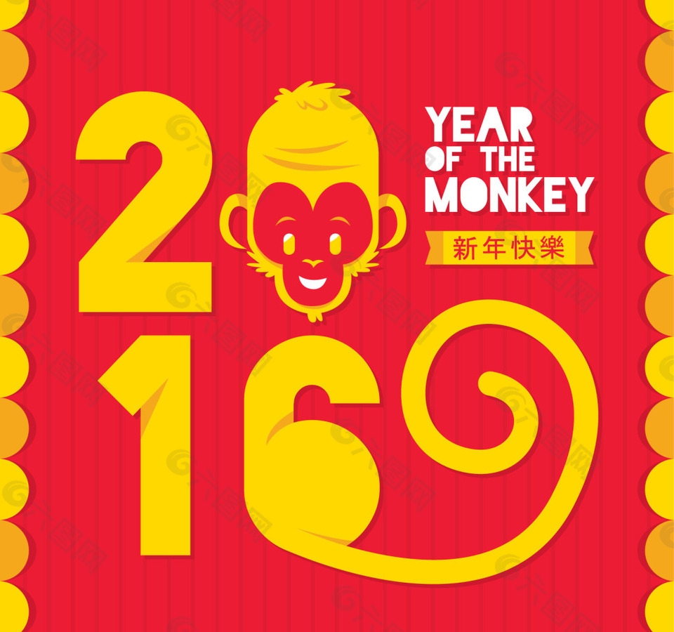 猴年新年背景