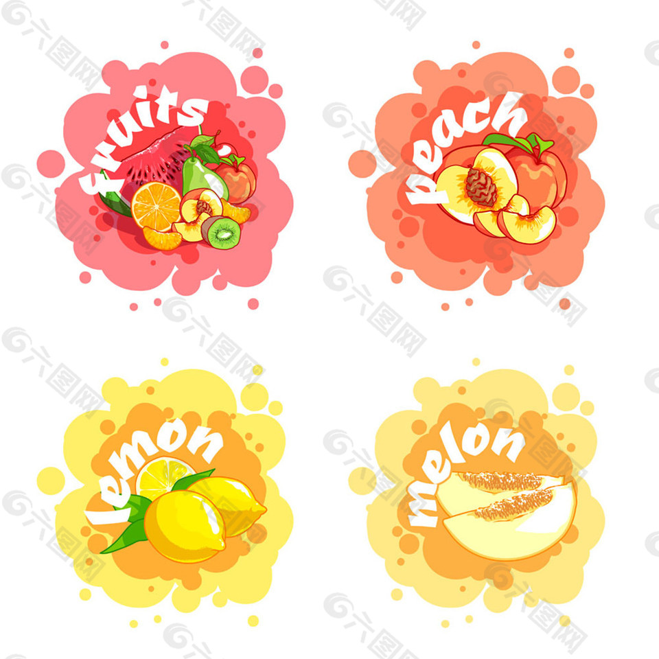 不同水果的设计图片