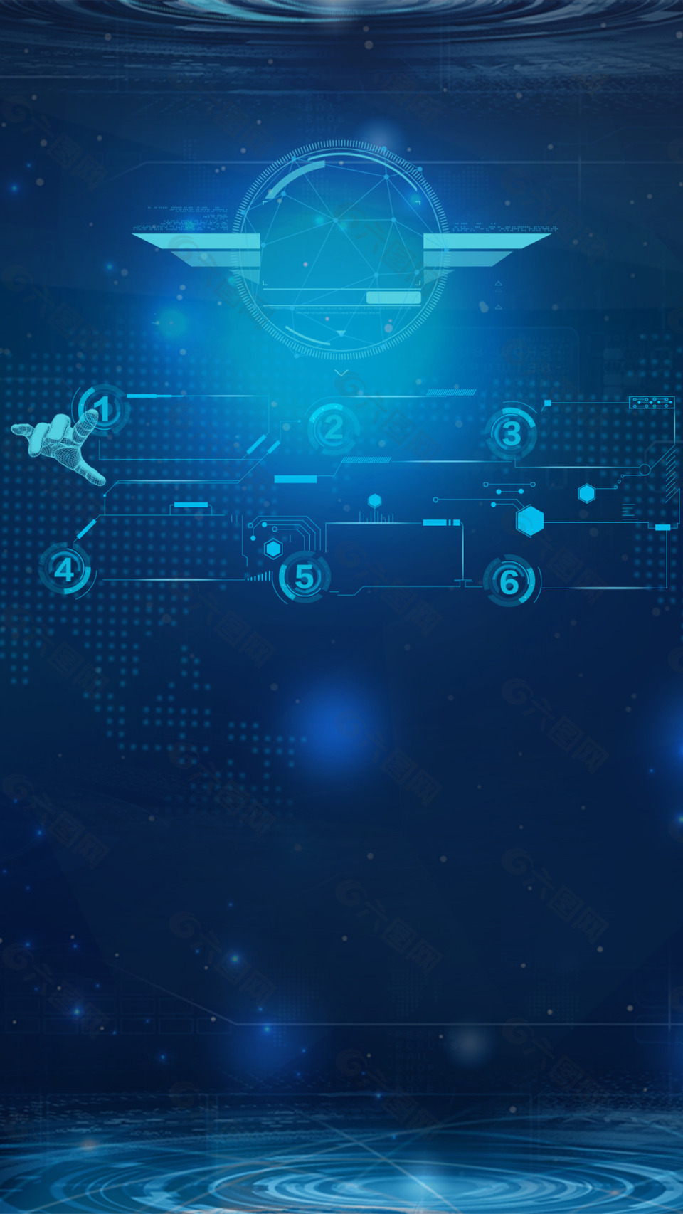 本次设计元素                        作品主题是未来科技感大气蓝色