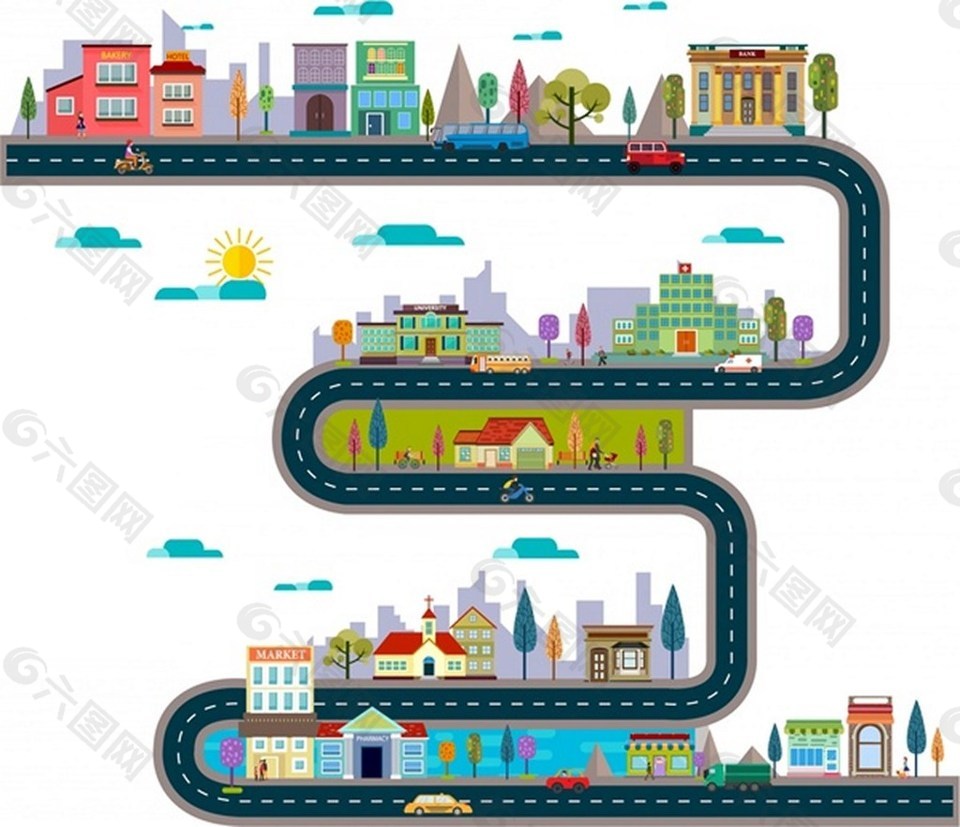 城市建设矢量图