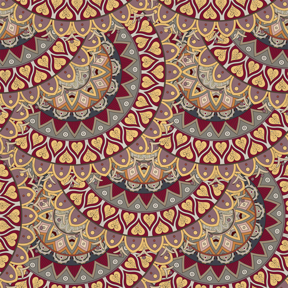 褐色半圆环花纹图案图片