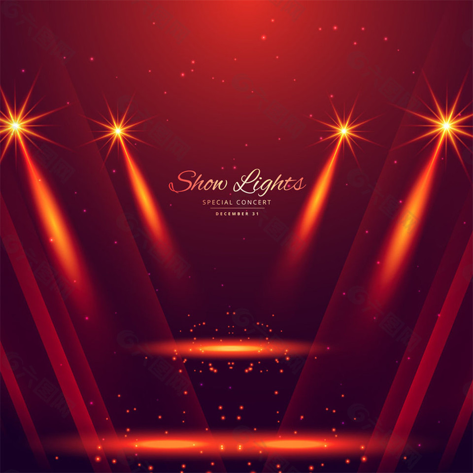 红色舞台背景设计图片