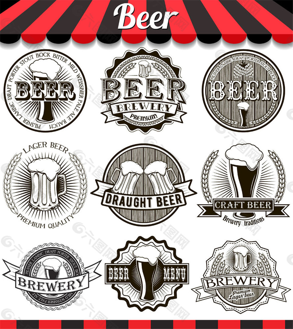 啤酒饮料标签图片