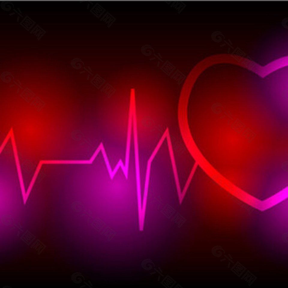 随着心跳线矢量医学背景图案