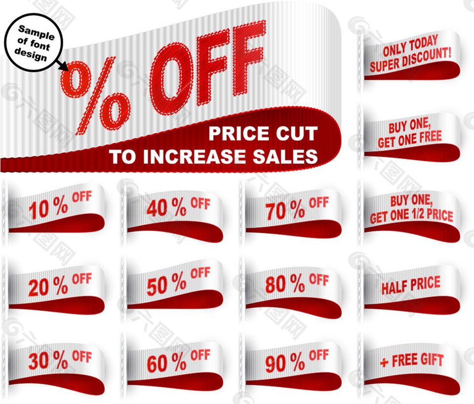 衣服打折标签图片1