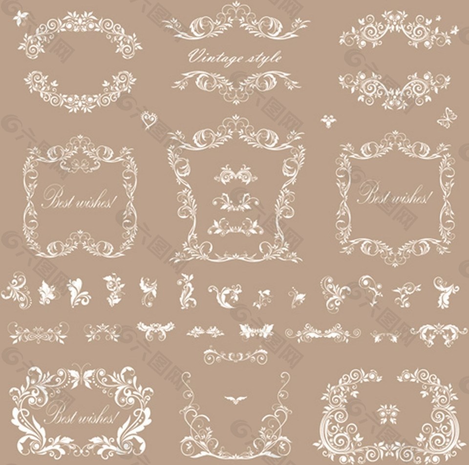 植物边框矢量素材