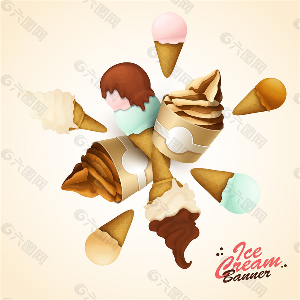 冰淇淋标签设计图片