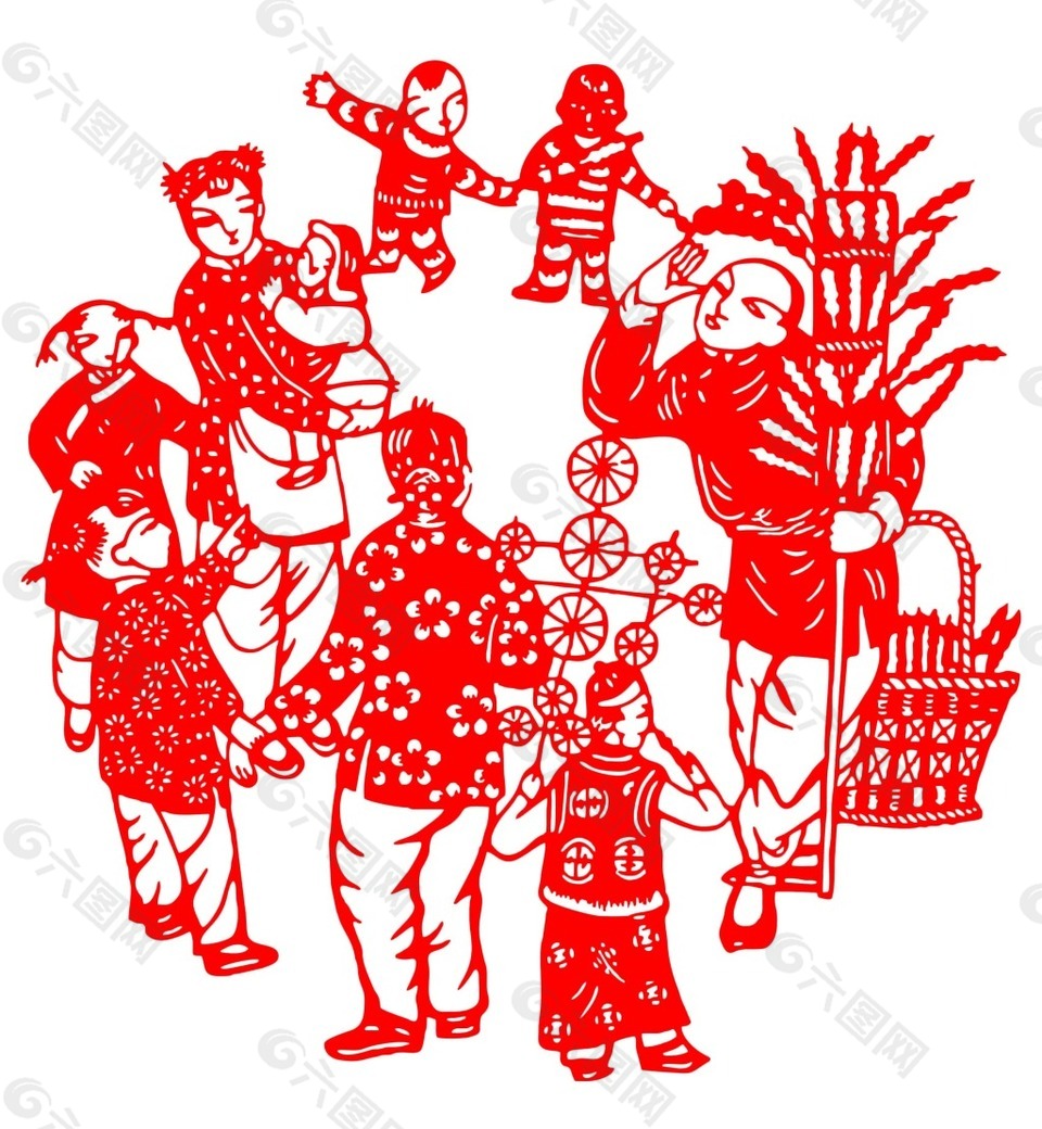 民间艺术手工糖葫芦剪纸