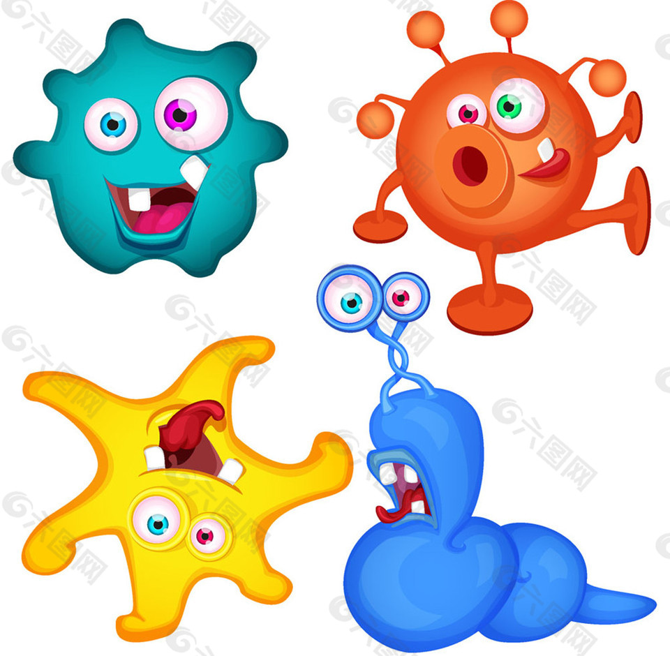 彩色细菌图片