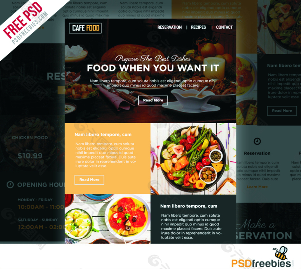 餐厅食物网页素材