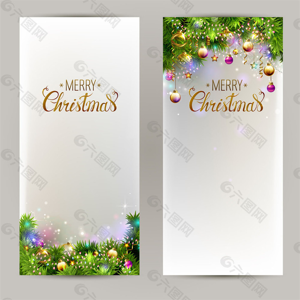 圣诞树和铃铛的卡片图片