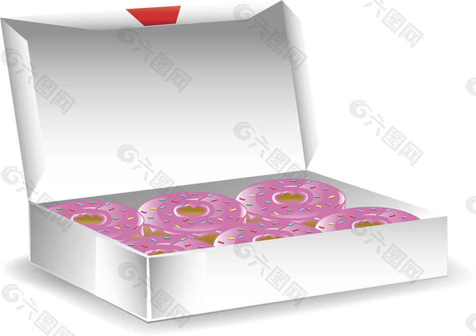 盒子里的紫色甜甜圈图片