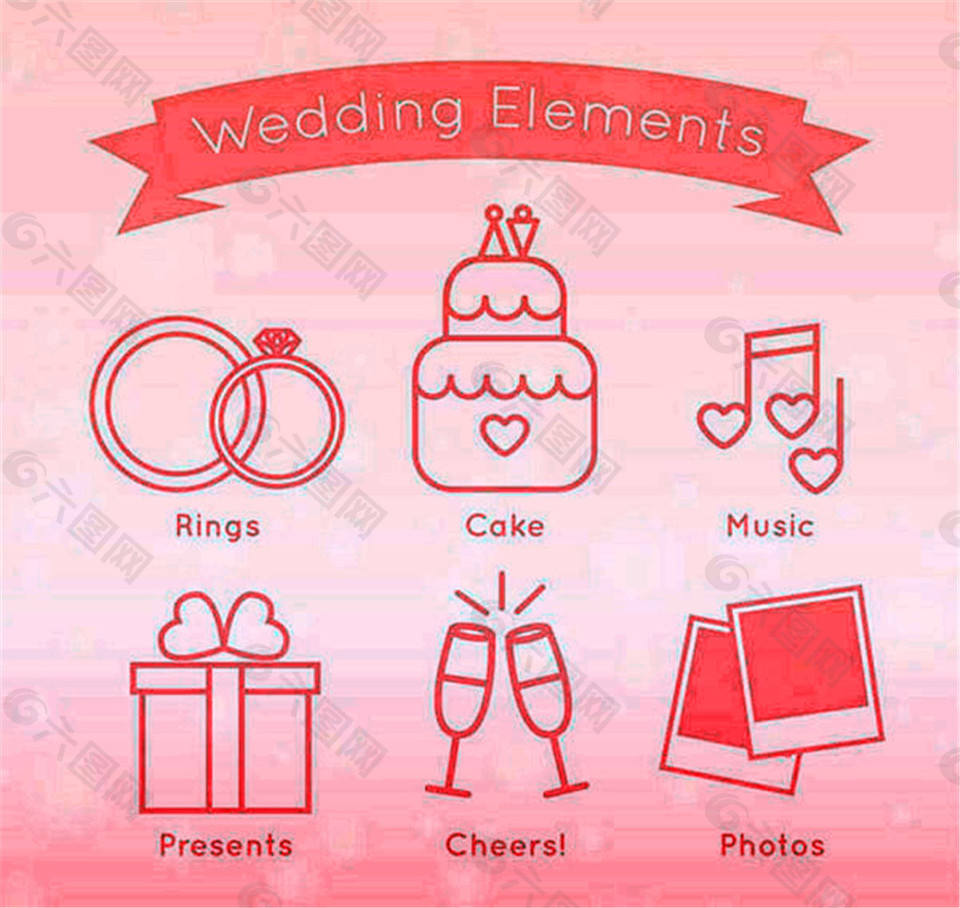 婚礼元素图标1